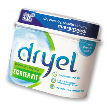 Dryel At-Home Dry Cleaning Starter Kit With Bag, Breeze Clean Scent 1 kit